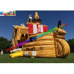 0.55mm Pvc Giant Inflatable Pirate Slide Cute Clown Attractive Inflatable Boat For Kids for sale