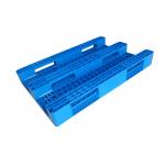 HDPE Reusable Solid Heavy Duty Plastic Pallets 3 - Skids In Blue Color for sale