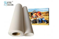 China Ink Jet Matt Polyester Canvas Rolls 260gsm 300d * 600d Density For Printing supplier