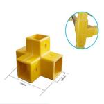 UV Resistance Fibreglass Accessories FRP Connectors For Square Tube,FRP Square Tube Fittings for sale