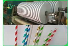 China 28GSM*27mm*5000m Biodegradable Eco Friendly Straw Pipe Wrapping Paper Roll Packing supplier