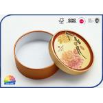 6 Inch Cardboard Tube Mooncake Packaging With Glittering Lid for sale