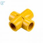 Smooth PPR Pipe Fittings PPR 4 Way Cross Tee High Heat / Pressure Resistance for sale