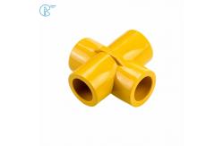 China Smooth PPR Pipe Fittings PPR 4 Way Cross Tee High Heat / Pressure Resistance supplier