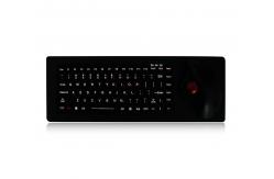 China EMC Silicone Rubber Keyboard With optical Trackball Aluminum Housing supplier