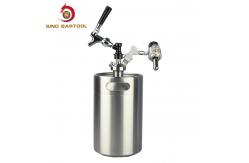 China Polished 5 Litre Ball Lock Mini Keg , Ball Lock Beer Keg Dispenser System supplier