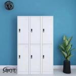 Commercial H1850mm 6 Door Steel Locker Cabinet Metal Gym Locker for sale