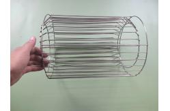 China Neatly Kitchen Pantry Silver Mesh Baskets With Wooden Handles supplier