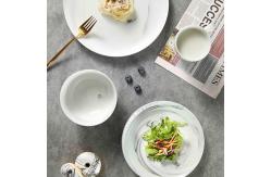 China Modern White Porcelain Dinnerware Set Marble Pattern Plate Bowl Mug supplier