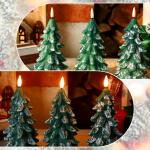 Versatile Flameless Taper Candles Real Wax Christmas Tree Candles