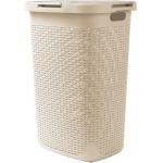Slim Plastic Laundry Hamper H57cm Large Plastic Laundry Basket With Lid