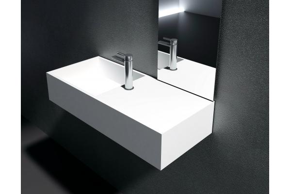 Square Wall Hung Hand Basin Small Wall Mounted Basin Sink 0.07 CBM