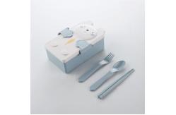 China PP And Wheat Straw Fibre Lunch Box 2 Compartments Bento supplier