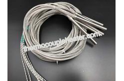 China High Density electric cartridge heaters With Internally Connected Fiberglass Leads And SS Braids supplier
