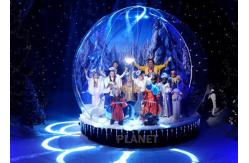 China Custom LED 0.65mm PVC Inflatable Christmas Snow Globe supplier