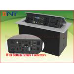 Multi Function Conference Desktop Pop Up Power Socket Box Zinc Alloy Round