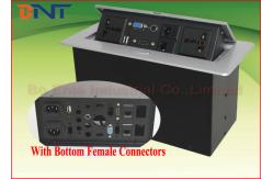 China Multi Function Conference Desktop Pop Up Power Socket Box Zinc Alloy Round supplier