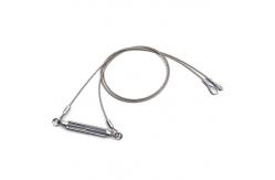 China Adjustable Knurled Nut Steel Cable Lanyard Without Coating Terminal Eyelet supplier