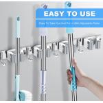 60cm Wall Mount Stainless Steel Mop and Broom Holder Organizer