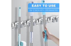 China 60cm Wall Mount Stainless Steel Mop and Broom Holder Organizer supplier