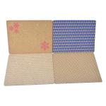 Printed Custom Cork Placemats Rectangular Anti Scratch For Coffee Shop for sale