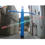 Blue color Advertising Inflatables rip-stop nylon parachute Air Dancer / Sky Dancer Tube for sale