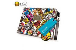 China Multifunctional Zipper Pocket Wallet Polyester Canvas Material supplier