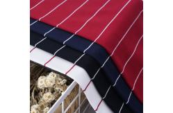 China Eco Friendly Cotton Interlock Fabric Striped 225gsm Lycra Rib Texture supplier