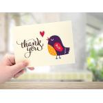 Beautiful Picture Thank U Greeting Card For Ceremony OEM / ODM Available