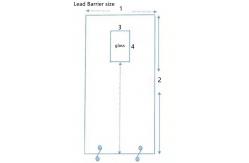 China 1mmpb Lead Shield Screen Radiation Protection X Ray With Lead Glass In Radiology supplier