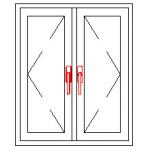 Upvc Vinyl Plastic Double Glazed Windows Right Outswing Exterior Door ODM for sale