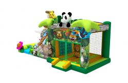 China Animal World Theme 8.5x4x4.8m Inflatable Jump House With Slide supplier