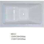 China Rectangle Shaped Drop-in Jacuzzi Tub / Built-In Bathtub 1700*700*390mm for sale