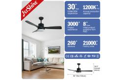 China Adjustable Speed Remote Control Ceiling Fan , Quiet Energy Saving LED Ceiling Fan supplier