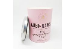China Custom Paper Cans Packaging Cardboard Tea Coffee Container Tube With Metal Lid Closure supplier