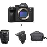 Sales for 2024-Sonys ILCE7M4 A7 IV Mirrorless Camera Body Black + SEL24105 FE 24 /105 mm F4 G OSS Lens ECMB10 Mic+ LCSU21 Carry for sale