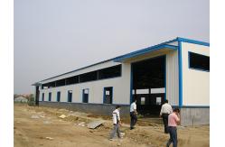 China Wide Span Steel Structure Warehouse Painted Galvanized Surface Treatment supplier