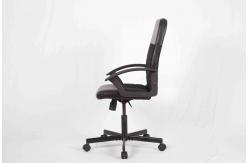 China Black Leather Office Chair With Armrest Zipper , Wearable Swivel Computer Chair supplier