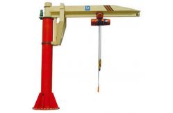 China 1T Remote Control Column Pillar Mounted Jib Crane With Electric Chain Hoist supplier