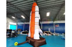 China EN71 Multi Red Rocket Air Characters Advertising Inflatables supplier
