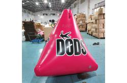China Custom Logo Inflatable Triangle Water Buoy Water Park Inflatable Floating Marker supplier