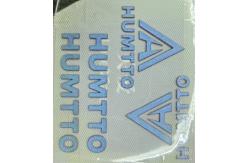 China Iron On Fabric Rectangle Clothing Labels With Black Sans Serif Font supplier