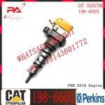 Common Rail Diesel Injector 198-6605 for C-A-Terpillar Excavator 3126 3126E 3126B Fuel Injector 1986605 for sale