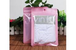 China Grip seal zipper plastic bags for clothes / apparel packaging front clear supplier