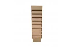 China Brown Cardboard Counter Display Greeting Leaflets Book Retail 8 Tier Display supplier