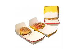 China Low Price Custom Logo Biodegradable Kraft Cardboard Boxes for Fries Burger Chicken supplier