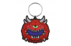 China Custom Made Cartoon Design Key Ring, 3D soft Touch PVC Rubber Key Chains supplier