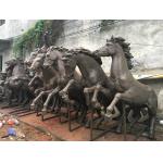 The metal cast bronze horse sculpture combination is suitable for outdoor garden decoration for sale