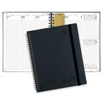 Black PU Leather Softcover Vertical Weekly Planner With Daily Schedule for sale