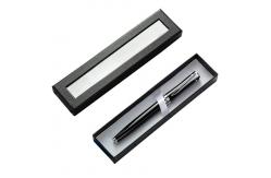 China Customizable Lid And Base Box Recyclable Cardboard Pen Packaging Box With Window supplier